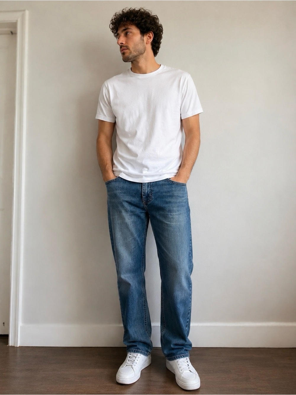 VR Denim Men’s Blue Straight Leg Jeans Size 38 Medium Wash Classic 5-Pocket Casu